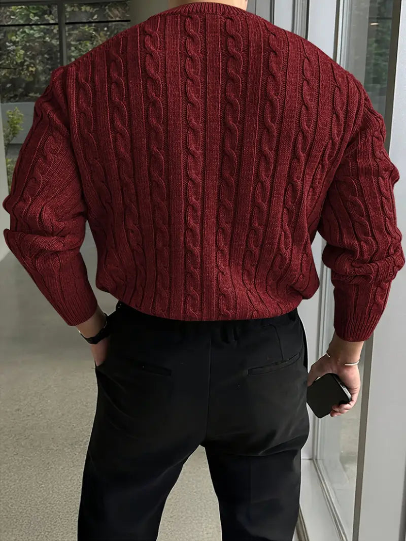 Mergim – Casual Knit Sweater with Long Sleeves