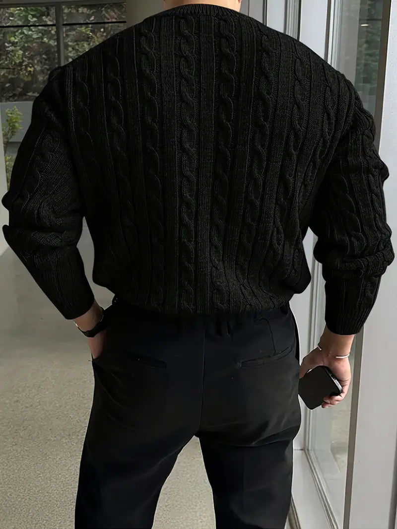 Mergim – Casual Knit Sweater with Long Sleeves