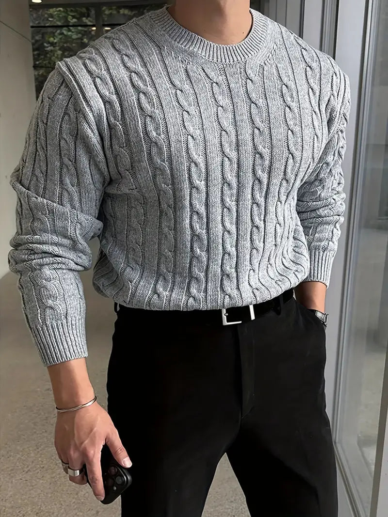 Mergim – Casual Knit Sweater with Long Sleeves