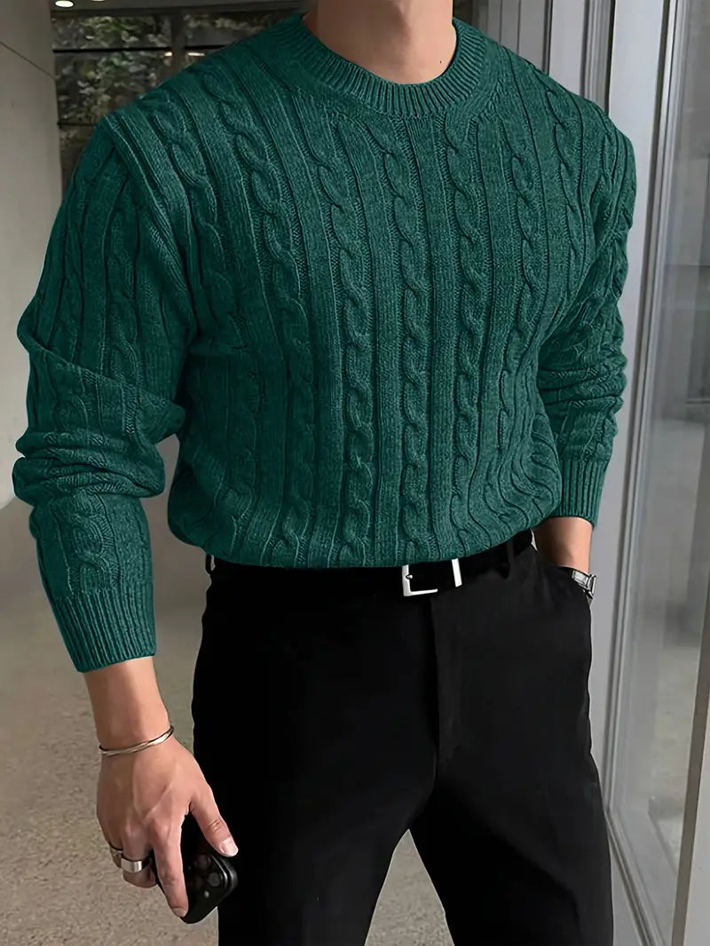 Mergim – Casual Knit Sweater with Long Sleeves