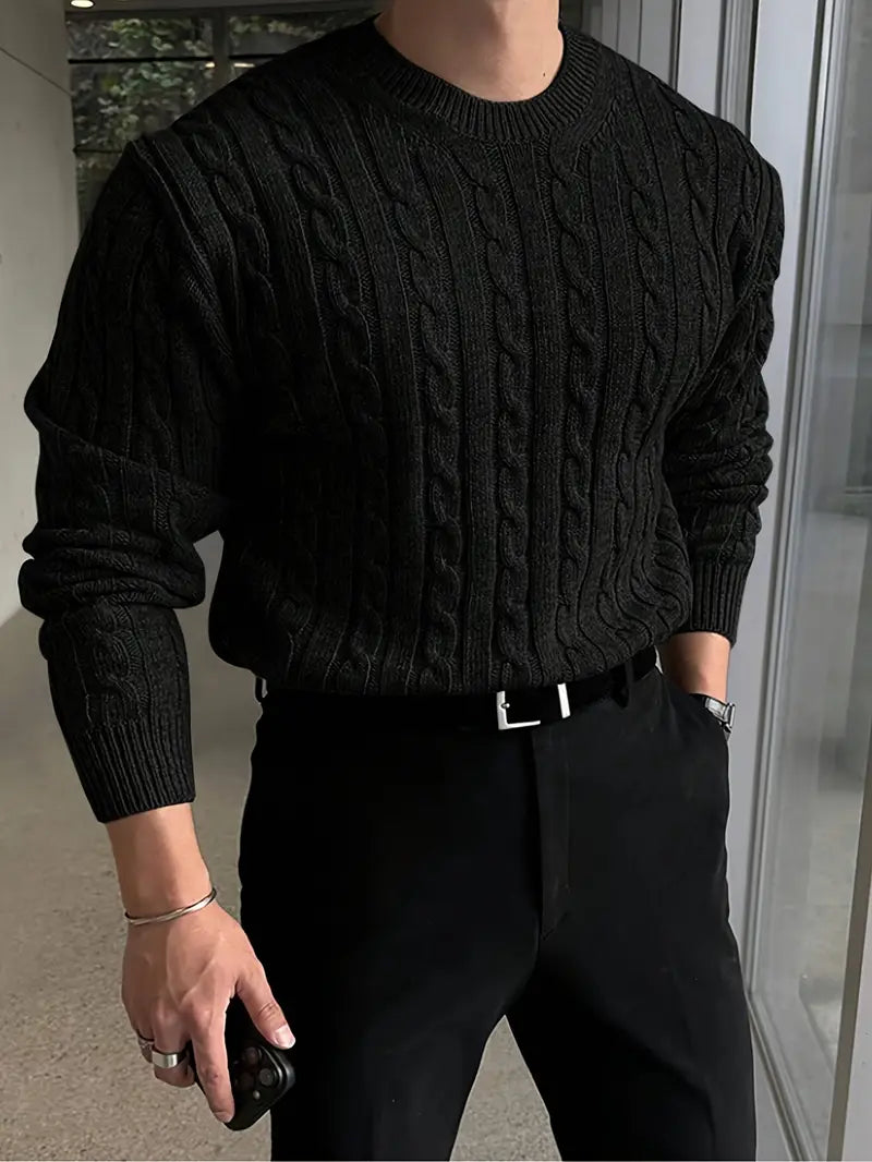 Mergim – Casual Knit Sweater with Long Sleeves