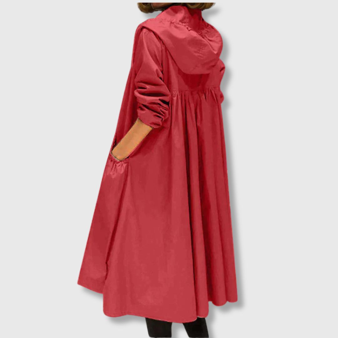 Meryl - Long Lightweight Coat with Hood