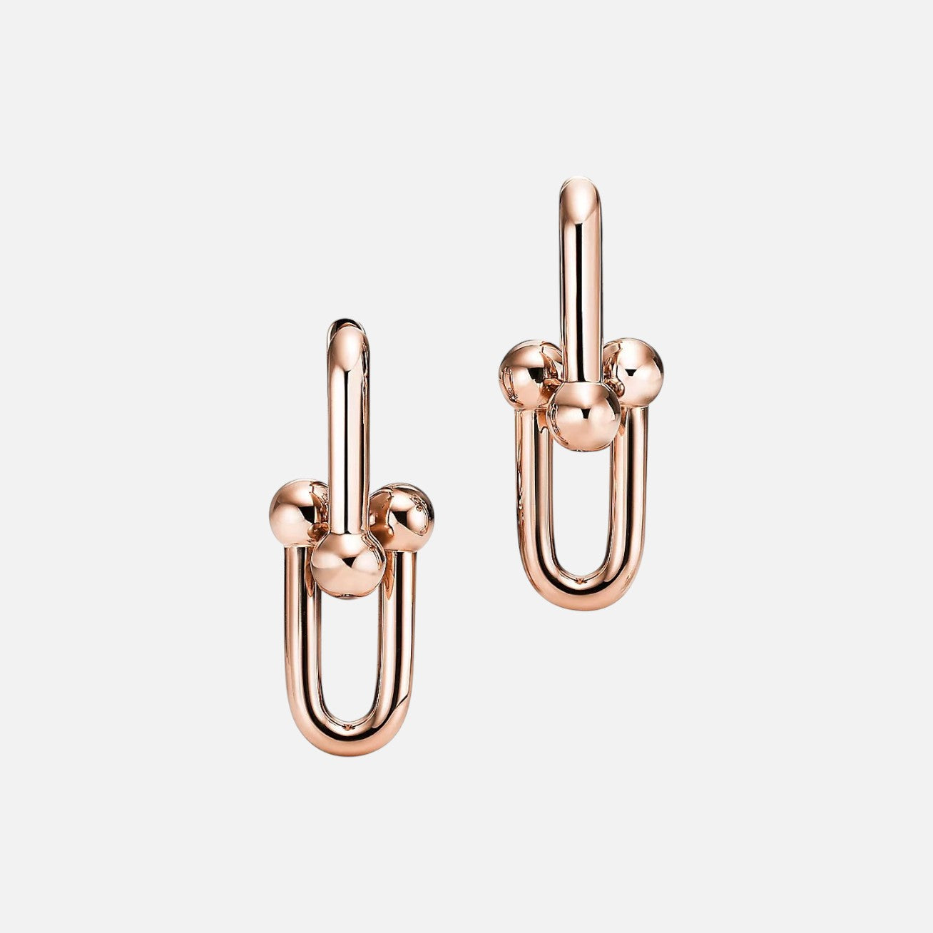Modern Link Hoop Earrings