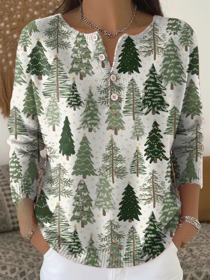 Moneeka – Christmas Sweater with Buttons