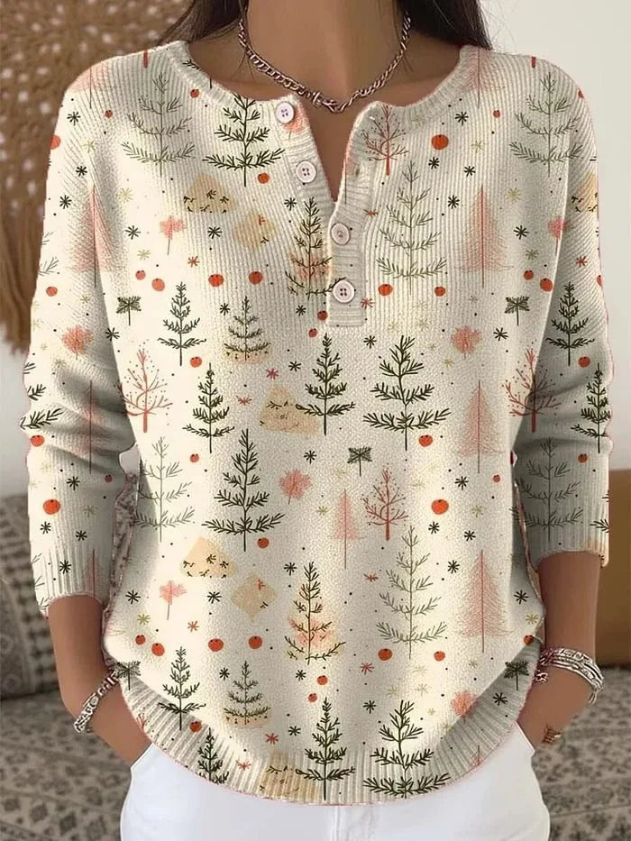 Moneeka – Christmas Sweater with Buttons
