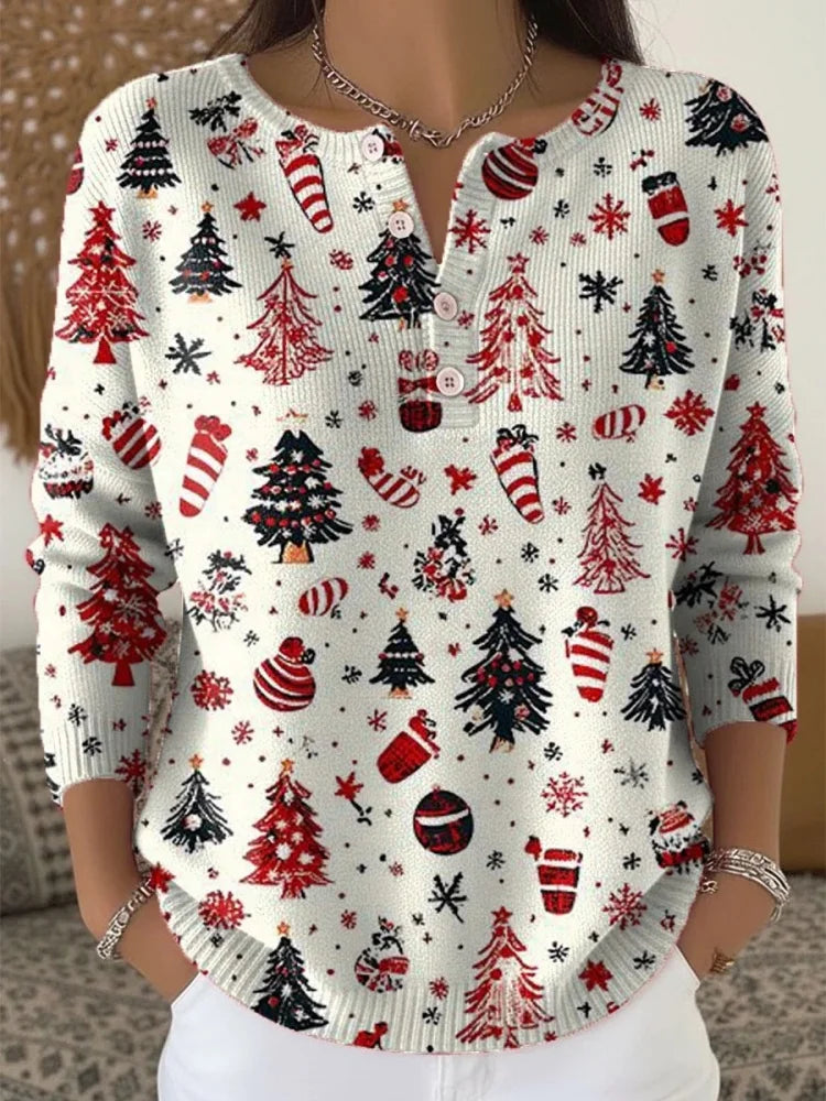 Moneeka – Christmas Sweater with Buttons