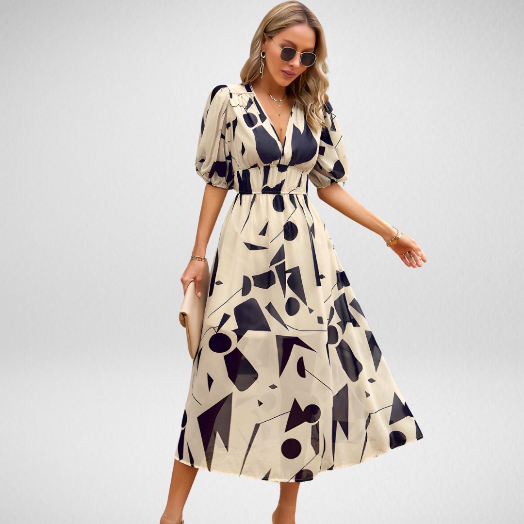 Monia™ | Charming Dress with V-Neck