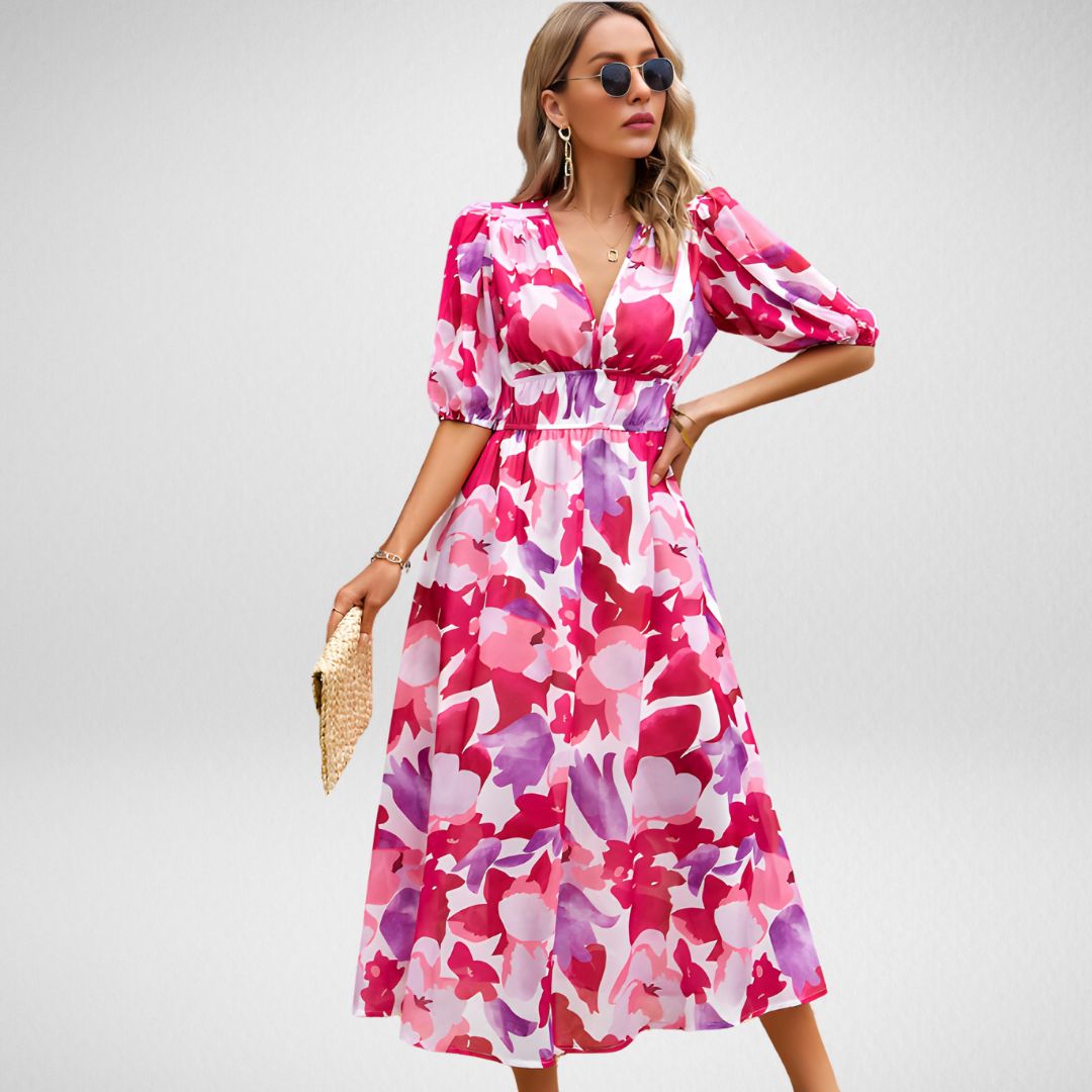 Monia™ | Charming Dress with V-Neck