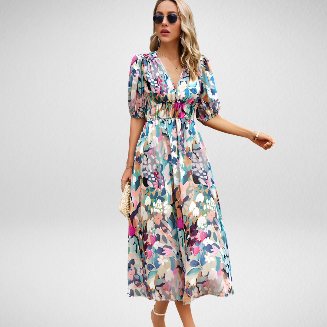 Monia™ | Charming Dress with V-Neck