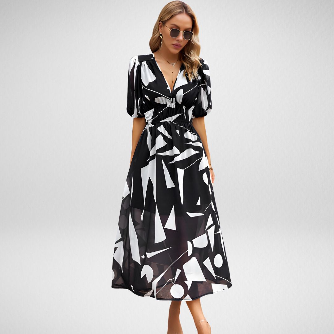 Monia™ | Charming Dress with V-Neck