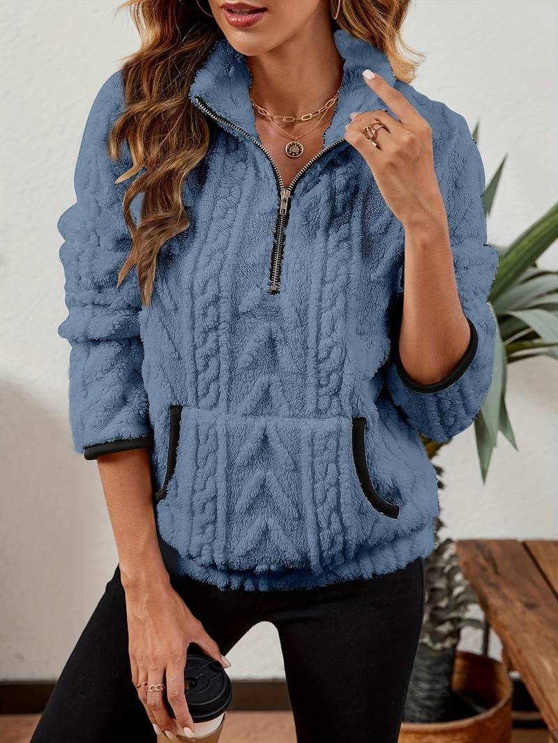 Naama - Half Zip Sweater with Pocket