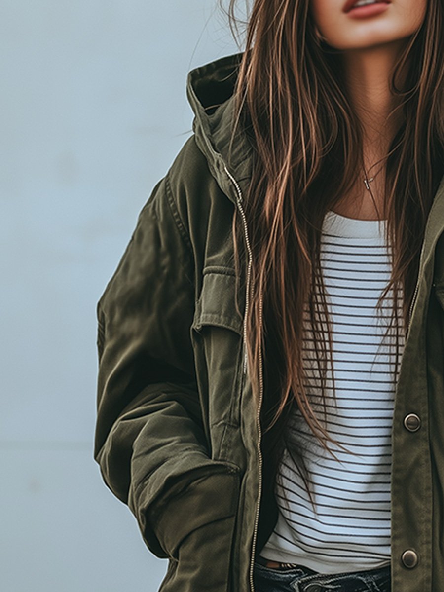 Naelani – Windproof Jacket with Hood and Multiple Pockets
