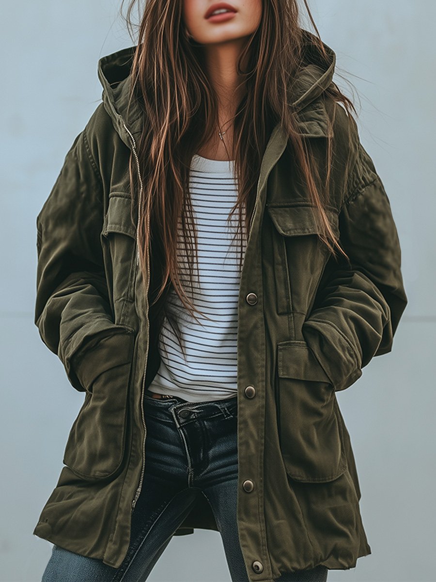 Naelani – Windproof Jacket with Hood and Multiple Pockets