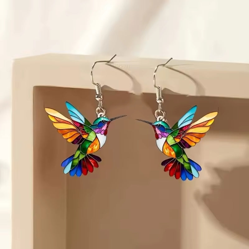 Nahla – Hummingbird Necklace and Earrings