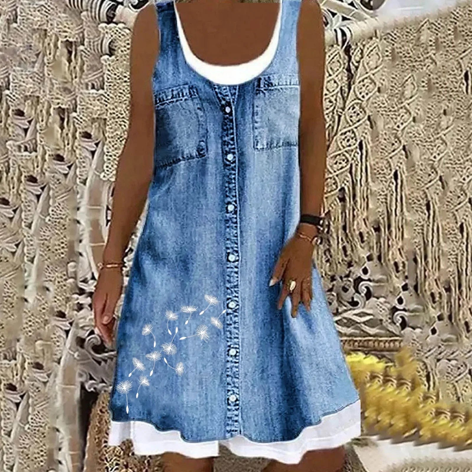 Natasza – Soft and Elegant Denim Dress