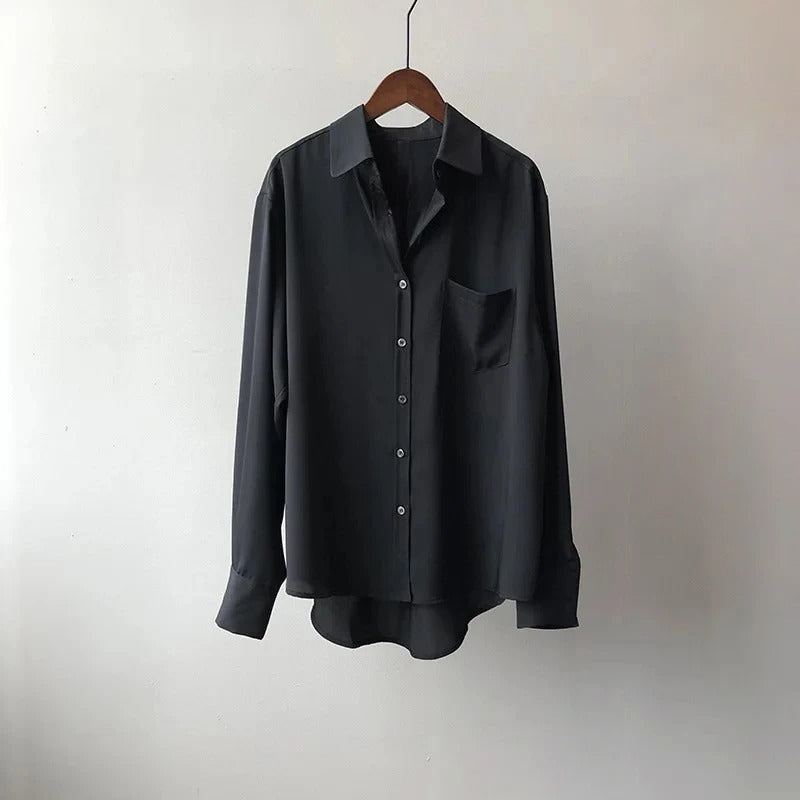 Nathan – Long Sleeve Shirt with Front Pocket