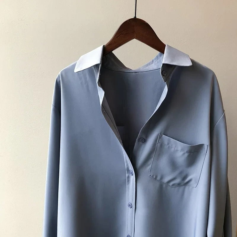 Nathan – Long Sleeve Shirt with Front Pocket