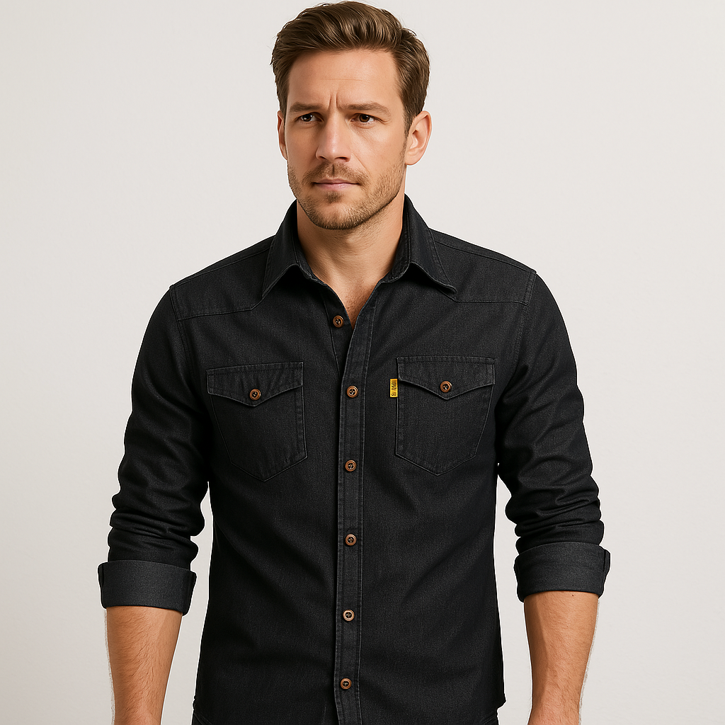 Nathanial – Cotton Denim Shirt