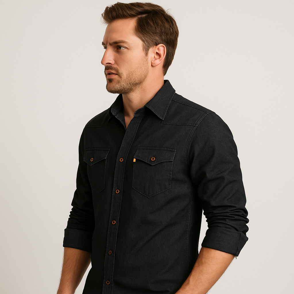 Nathanial – Cotton Denim Shirt