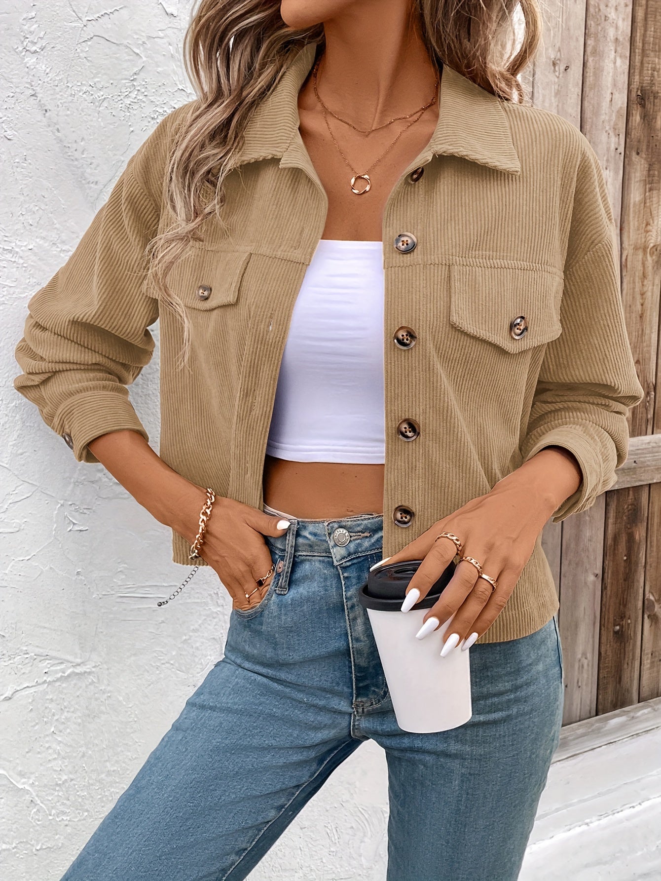 Nichola – Long-Sleeved Jacket with Button Placket