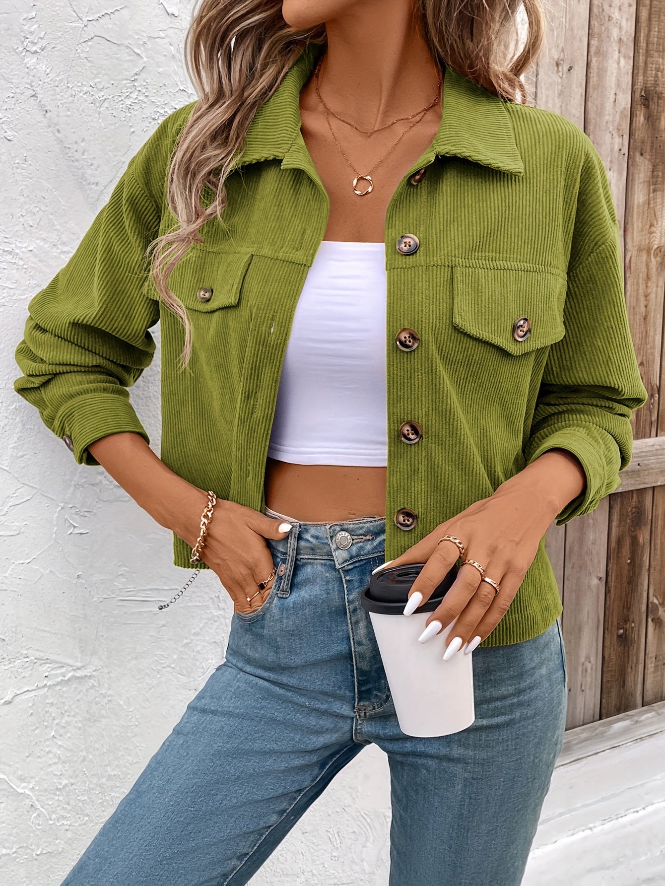 Nichola – Long-Sleeved Jacket with Button Placket