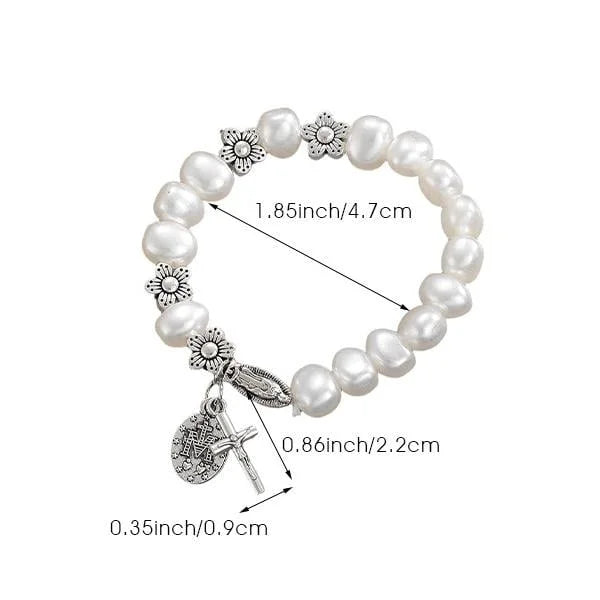 Ninetta – Serenity Virgin Mary Daisy Bracelet