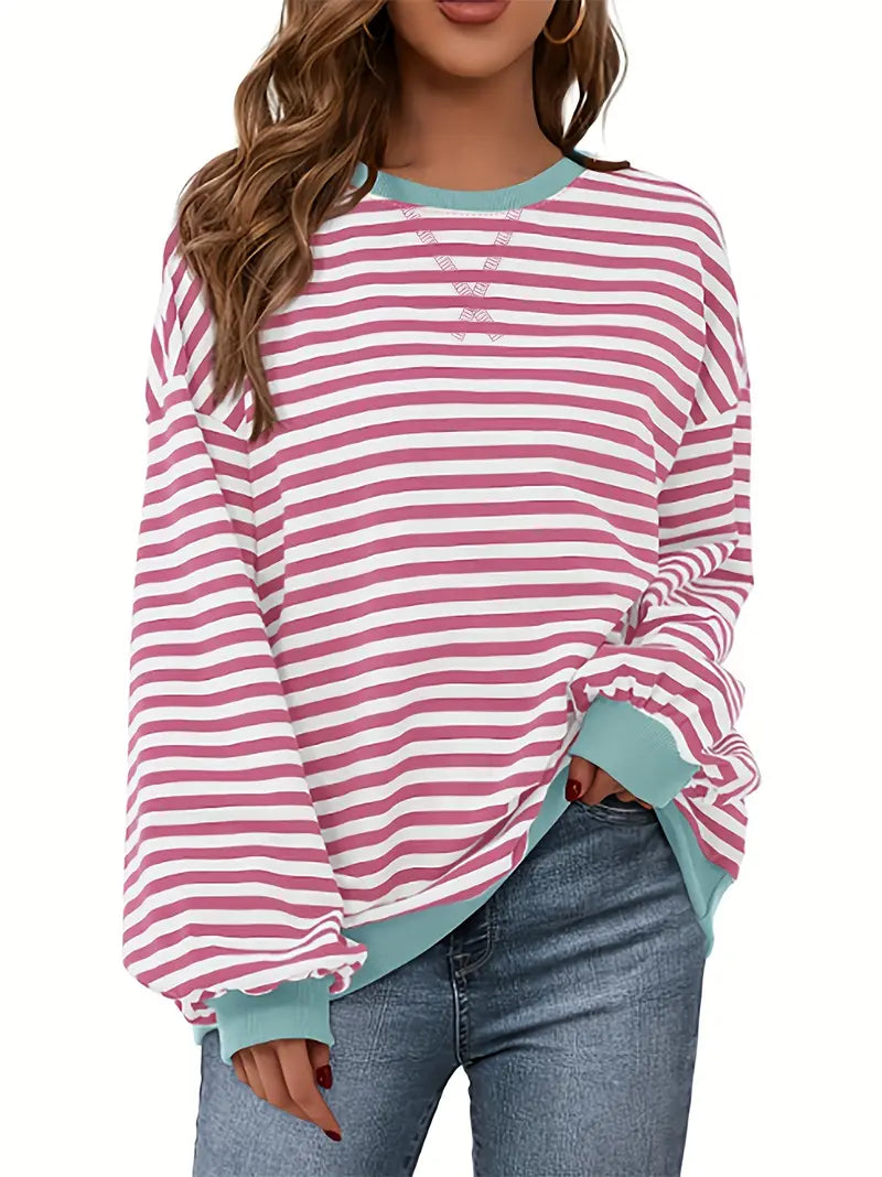 Nirina - Long-Sleeve Shirt with Stripe Pattern