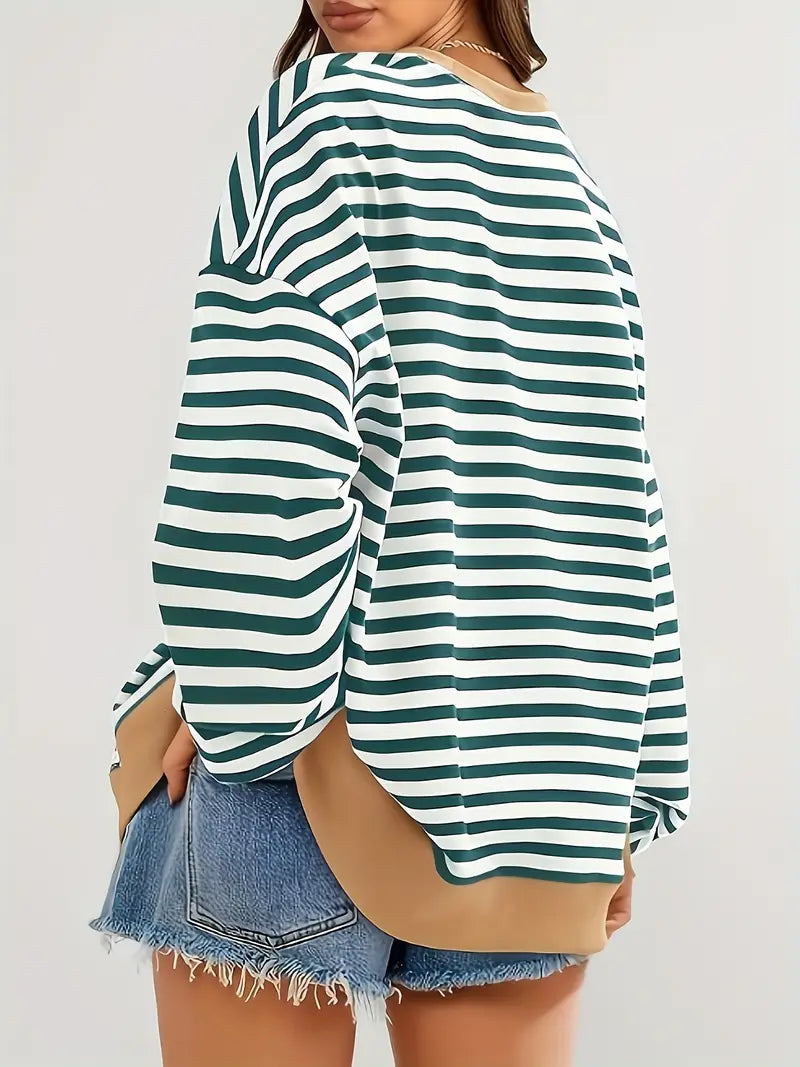 Nirina - Long-Sleeve Shirt with Stripe Pattern