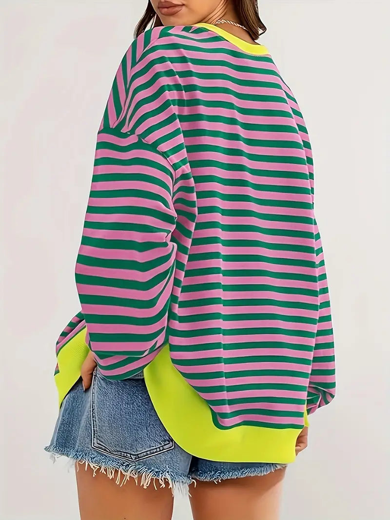 Nirina - Long-Sleeve Shirt with Stripe Pattern
