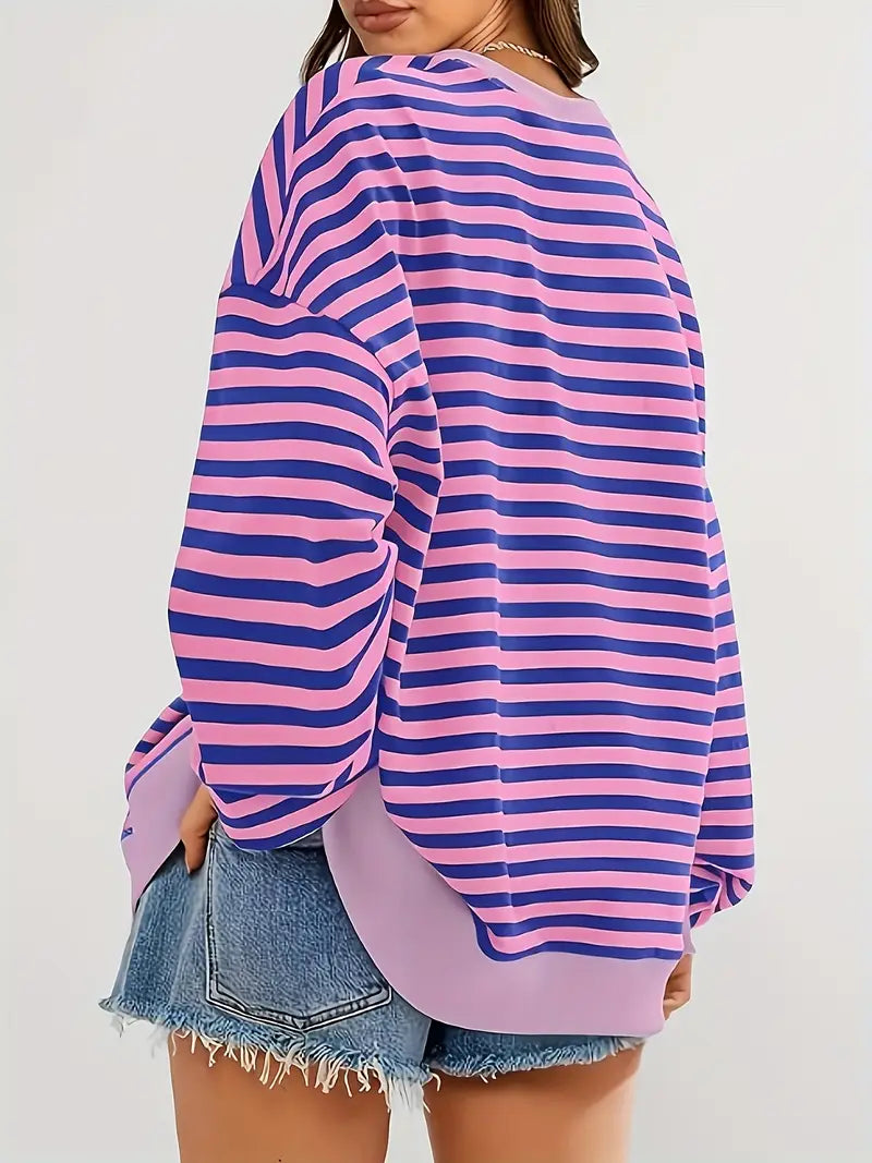 Nirina - Long-Sleeve Shirt with Stripe Pattern