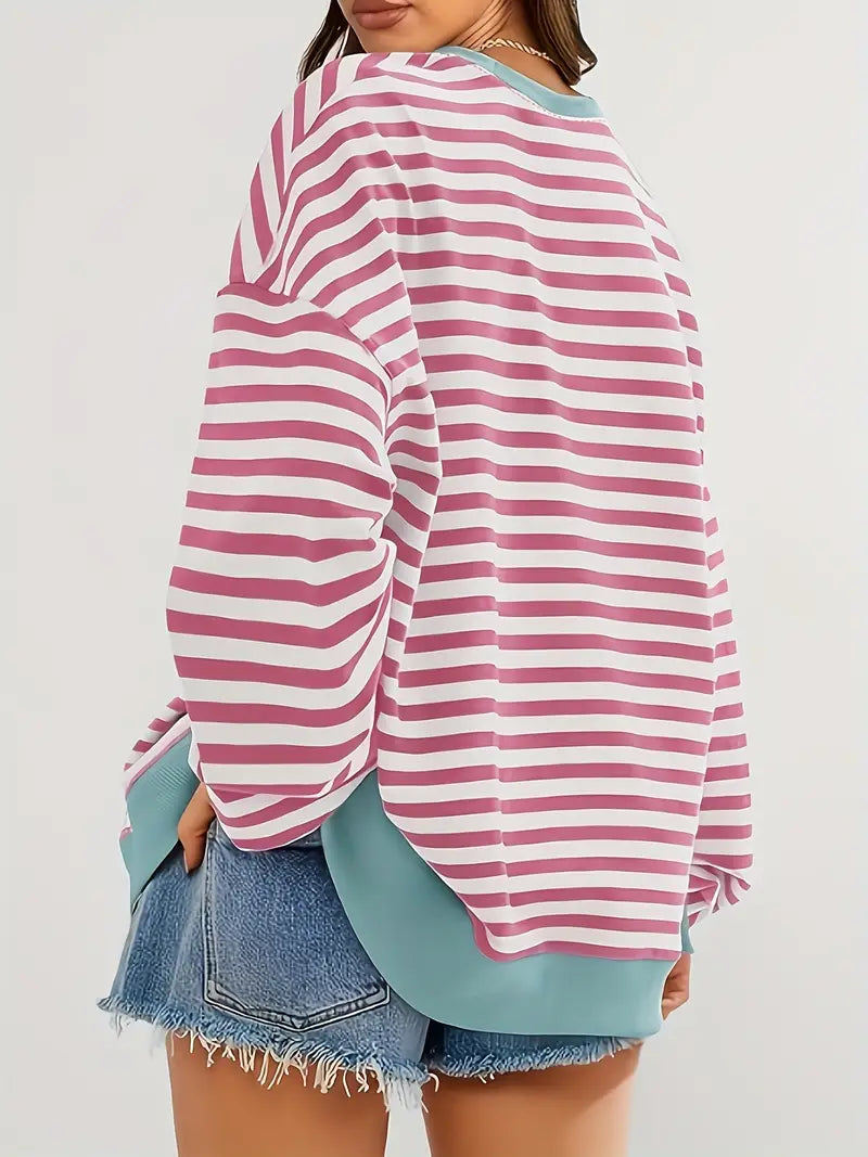 Nirina - Long-Sleeve Shirt with Stripe Pattern