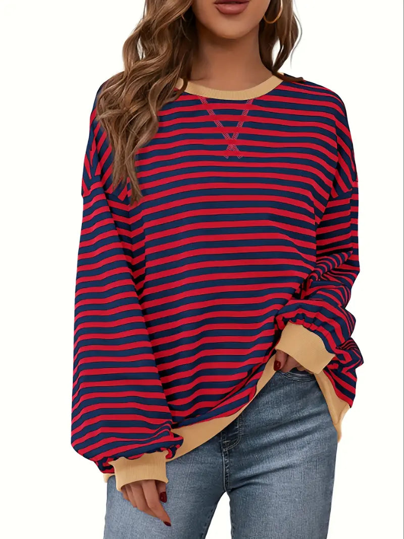 Nirina - Long-Sleeve Shirt with Stripe Pattern