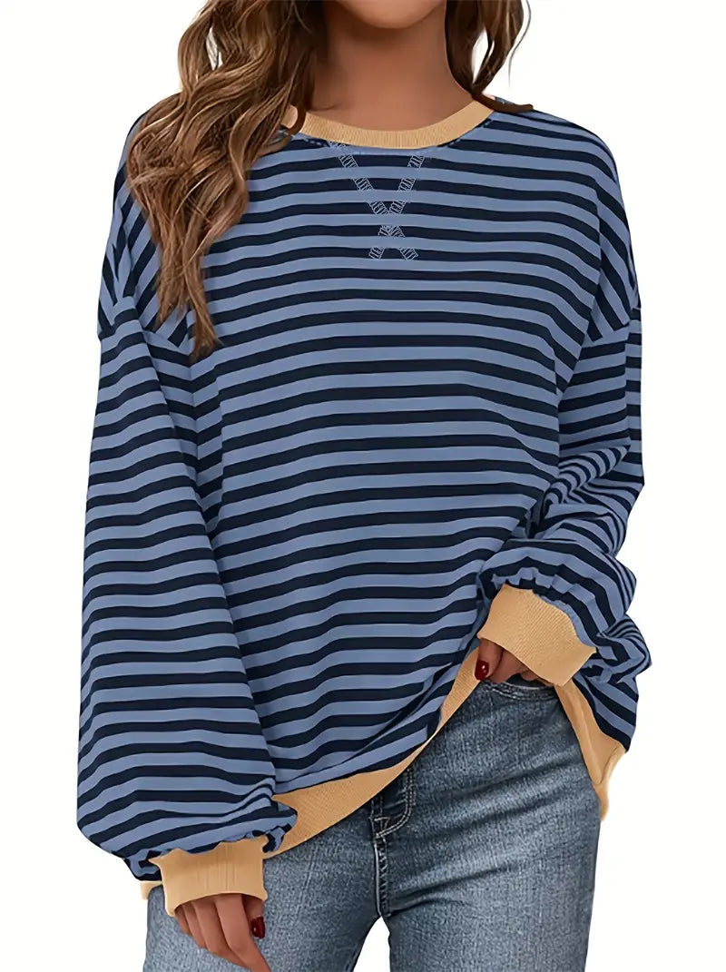 Nirina - Long-Sleeve Shirt with Stripe Pattern