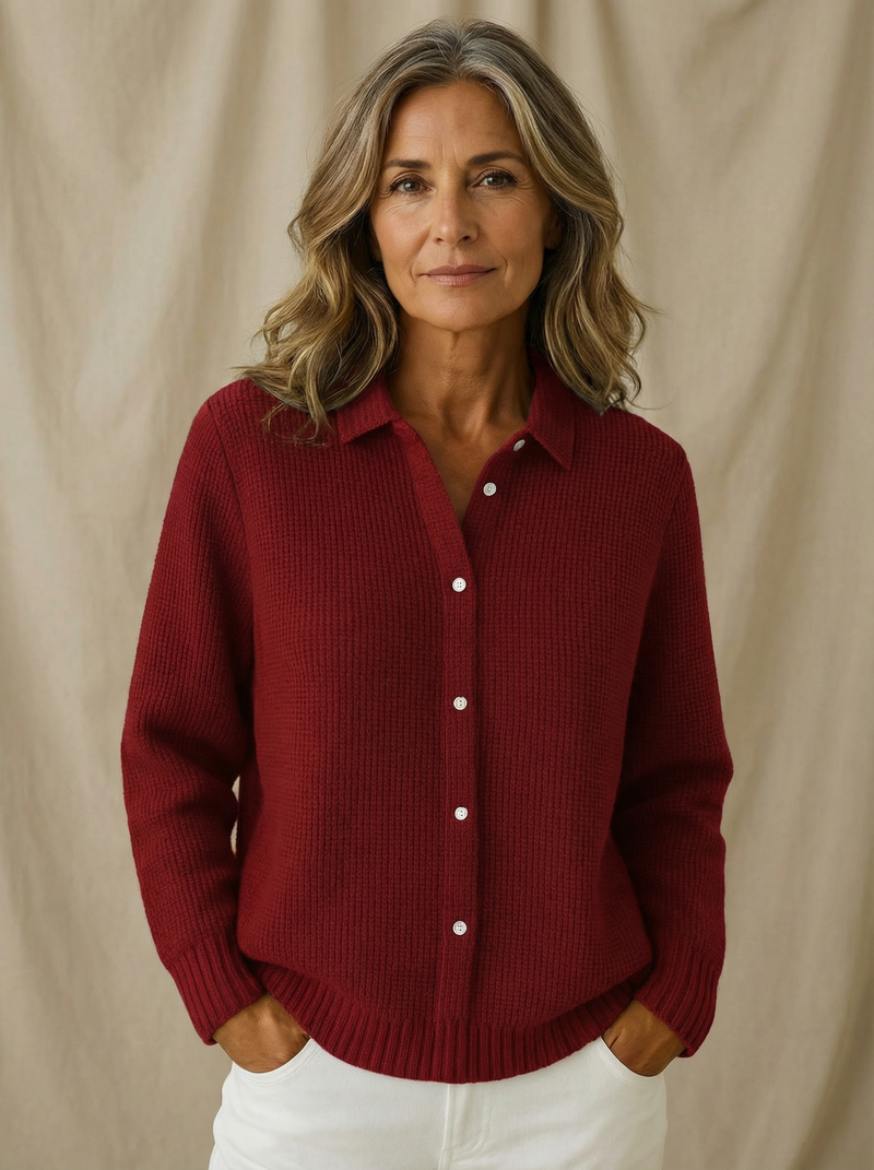 Nofar - Classic Cardigan with Button Placket