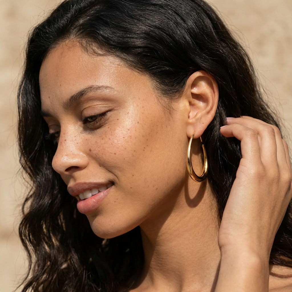 Nova Chunky Dome Hoop Earrings