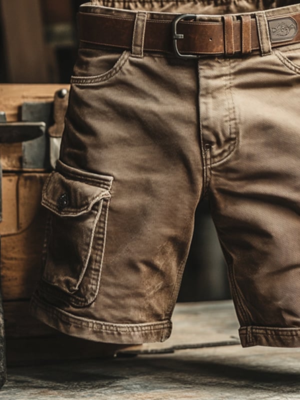 Novak – Retro Cargo Shorts with Multiple Pockets