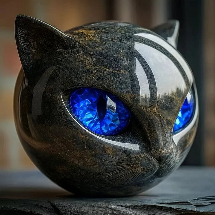 NyxCharm – Sculpture of a Mystical Black Cat
