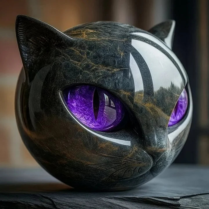 NyxCharm – Sculpture of a Mystical Black Cat