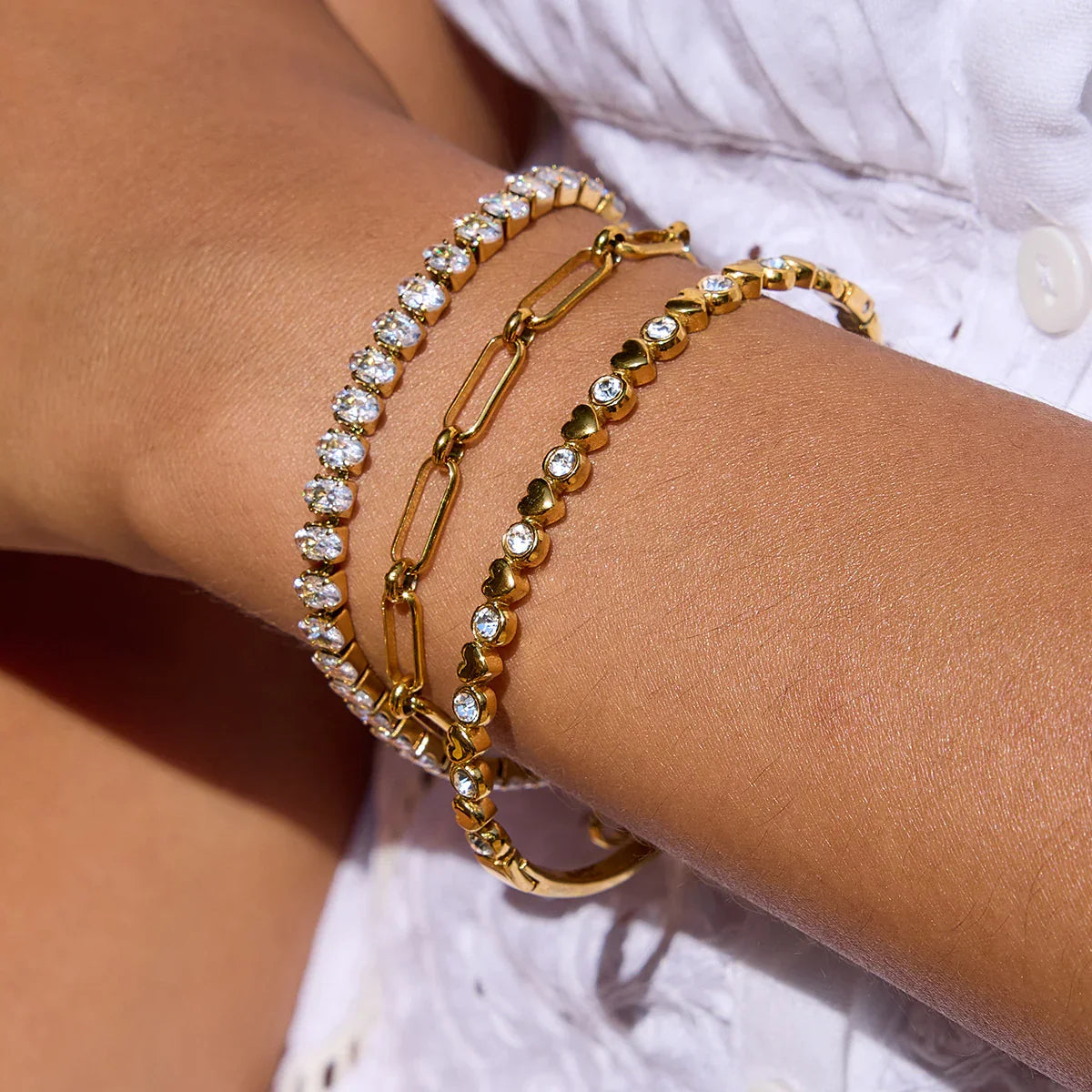 Stridr Edge Oval Cut Tennis Bracelet