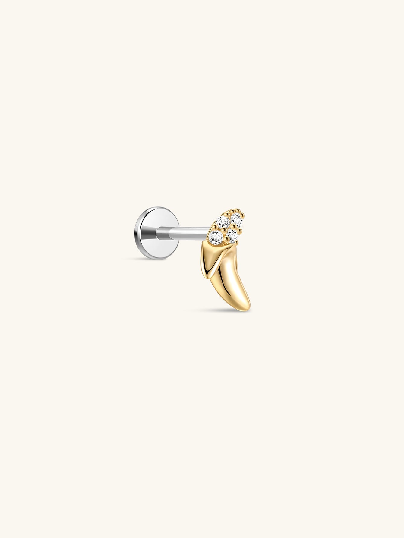 Orchard Banana Stud - 925 Sterling Silver Flat Back