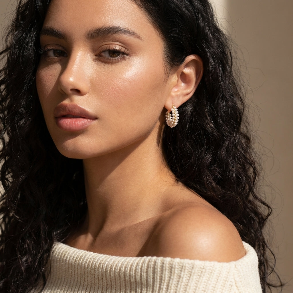 Orlisse Vintage Pearl Dangle Earrings