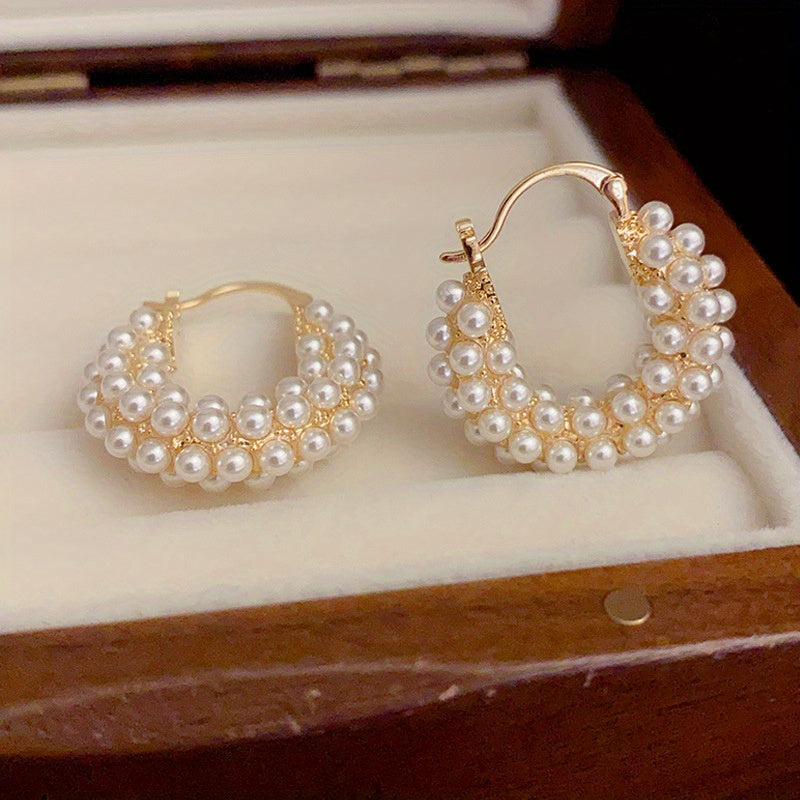 Orlisse Vintage Pearl Dangle Earrings