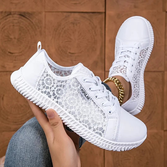 Orly - Breathable Mesh Lace-Up Loafers