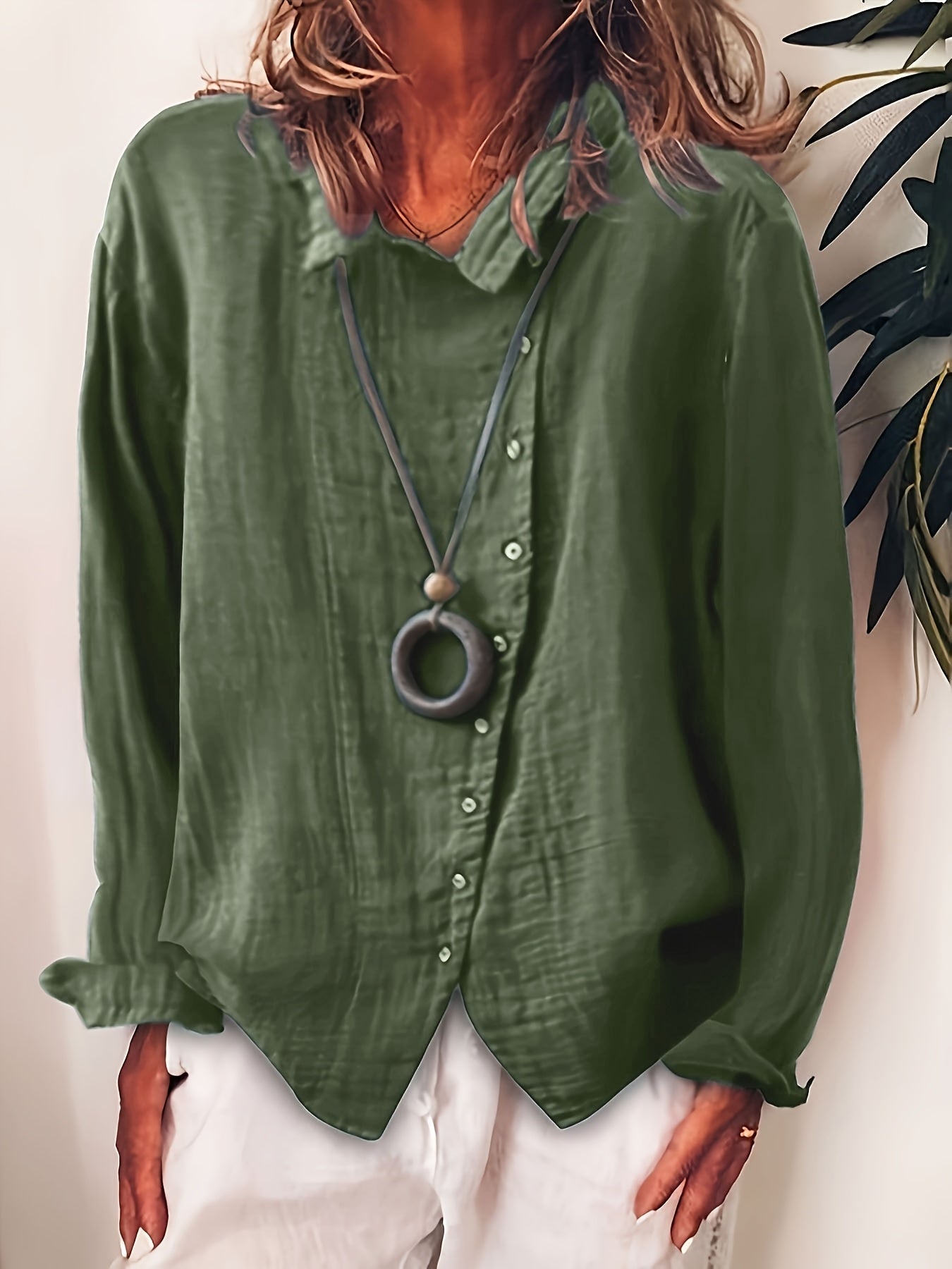 Paige - Long-Sleeve Shirt with Buttons