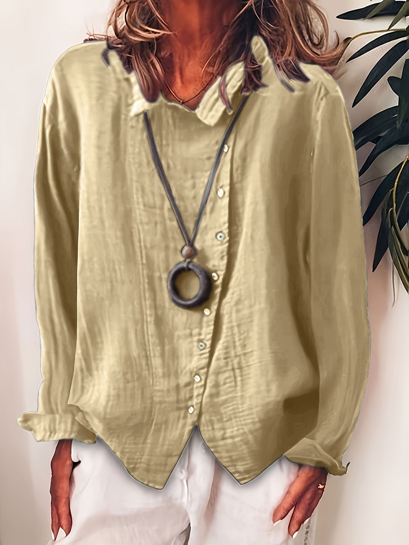 Paige - Long-Sleeve Shirt with Buttons