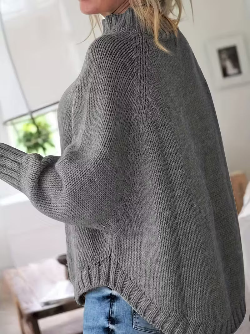 Pamella – Plus Size Sweater with Cable Knit Pattern