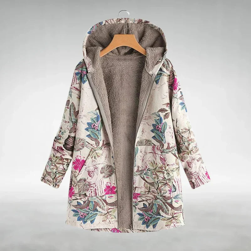 Panida – Stylish Fleece Jacket with Floral Pattern