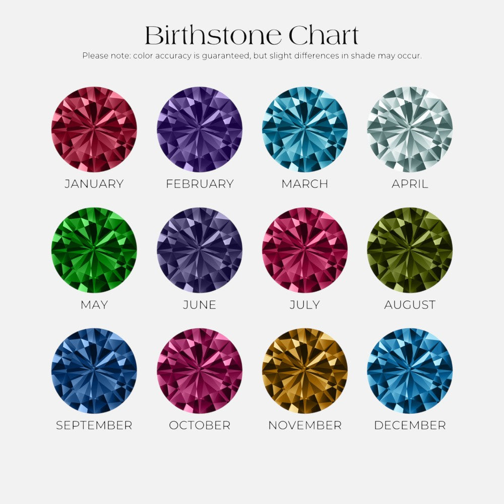 Personalized Teardrop Birthstone Name Necklace