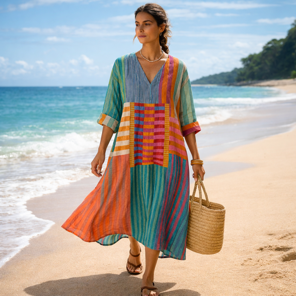 Piyasha - Elegant Dress with Geometric Patterns