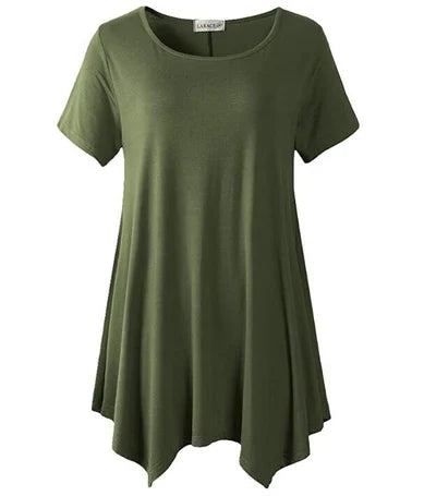 Plus Size Cotton Loose Fit Short Sleeve T-Shirt